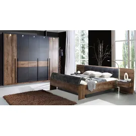 Forte Kleiderschrank Bellevue 260,8 x 220 x 62,3 cm Schwarz