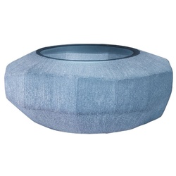 Casa Padrino Luxus Schüssel Blau Ø 36 x H. 15 cm - Wohnzimmer Dekoration - Deko Accessoires