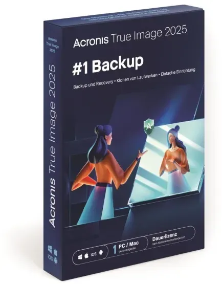 Acronis True Image 2025 Standard | für Windows / MAC | 5 Geräte | Sofortdownload + Produktschlüssel