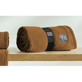 s.Oliver Kuscheldecke 150 x 200 cm Braun/Orange