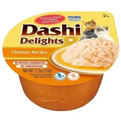 Inaba DASHI Ergänzungsfuttermittel für Katzen - Brühe mit Hühnergeschmack 70 g (Rabatt für Stammkunden 3%)