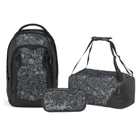 Satch match plus Street Ink 3 tlg. inkl. Mäppchen und Sporttasche