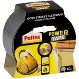 Pattex Power Tape, extra starkes und wasserdichtes Klebeband, super widerstandsfähig durch Gewebeeinlage, einfache Handhabung, Silber,