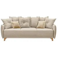 MID.YOU ED Lifestyle Pamplona 3DL Schlafsofa Holzwerkstoff/Nosag