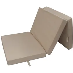Herlag Klappmatratze Senior beige, 195x85 cm, Campingmatratze, Faltmatratze