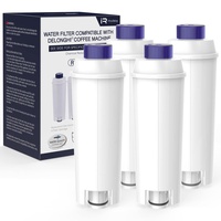 iRhodesy Wasserfilter Kompatibel mit Delonghi DLSC002, Wasserfilter Ersatzfilter Water Filter Kompatibel mit DeLonghi Kaffeemaschinen ECAM, ETAM, ESAM, BCO, EC. (4er Pack)
