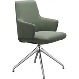 Stressless Stuhl Vanilla | Drehgestell D350 Batick Thyme Green Mit Armlehnen Niedriger Rücken Poliertes Aluminium