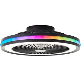 Brilliant Palmero 1 Ventilator rund schwarz