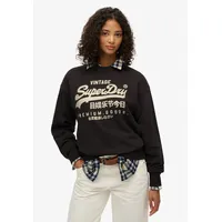 Superdry Embellished Vl Loose Fit Sweatshirt Schwarz XS