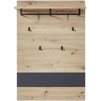 VOLEO Garderobenpaneel Detroit 80 x 118 x 30 cm Eiche