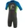 o ́neill wetsuits Reactor Spring 2 Mm Junior Shorty Mit Reißverschluss Hinten - Graphiteite / Dayglo / Ocean - 4 Jahre
