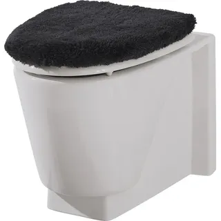 Erwin Müller WC-Deckelbezug WC-Deckelbezug "Veria", Höhe 27 mm, mit Schnürung:, Uni grau|schwarz