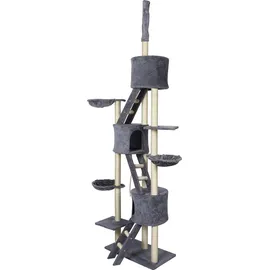 Wiltec Kratzbaum deckenhoch 233-270 cm hellgrau
