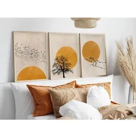 Asir Bilderrahmen Beige/Orange 50x70 cm 3er Set