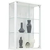 fif möbel Vitrine OPTIMA Hängevitrine/Glasvitrine 2x Glastür,perfekt für Sammler,Sammlervitrine weiß