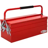 Homcom Durhand Werkzeugkoffer 5 Fächer Stahl 56x20x21-34cm