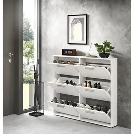 HBZ Sam Schuhkipper 116 x 103 x 17 cm 6 Klappen weiß matt