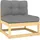 vidaXL Garten-Lounge-Set 10-tlg. natur/grau