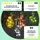 casativo-lighting Lichterkette Solar LED 4er Set Ø 7,5 x H 15 cm Dämmerungssensor mehrfarbig