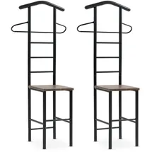 CARO-Möbel Herrendiener JIVO Schwarz/Braun