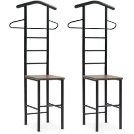 CARO-Möbel Herrendiener JIVO Schwarz/Braun