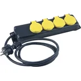 Heitronic Steckdosenleiste 45058 Schwarz/Gelb 2 St.