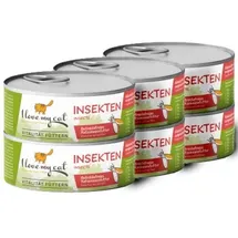 I LOVE MY CAT Katzenfutter Nass mit Insekten 6 x 100 g