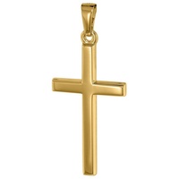 trendor Kreuzanhänger Kreuz- 25 mm Gold 750 / 18K goldfarben