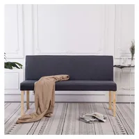VidaXL Sitzbank 139,5 cm Dunkelgrau Polyester