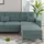 VitaliSpa Ecksofa York Webstoff blau