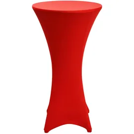 Beautissu Stehtischhusse Rot Ø 70-75 cm