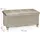 Relaxdays Truhenbank Samt Creme 34 x 76 x 38 cm