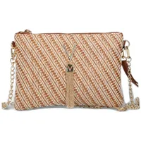 Valentino Divina Summer Crossover Bag Baumwolle Brown