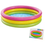 Jumpeak Planschbecken Teich Zubehör, farbig, tragbar, verstärkt, aufblasend, Wasserbecken, (Packung), Planschbecken Baby, aufblasbarer, klein, Regenbogen, Hof, Teich Deko 25 cm x 100 cm