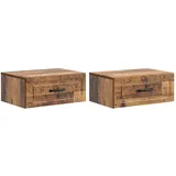 vidaXL Nachttisch 2 pcs 49 x 34,5 x 20 cm Altholz