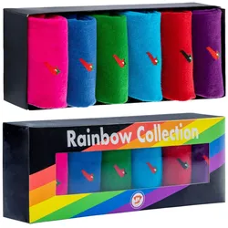 Chili Lifestyle Rainbow Geschenkbox 6 Paar Socken Baumwolle Weichbund
