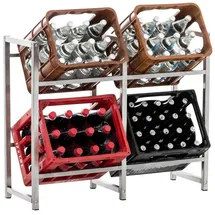 TPFLiving Getränkekistenregal 91 x 31 x 75 cm Grau