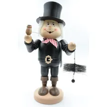 Schweda Kuhnert - Original Erzgebirgische Holzkunst Räuchermann Räucherfigur Wichtel 33cm - Schornsteinfeger