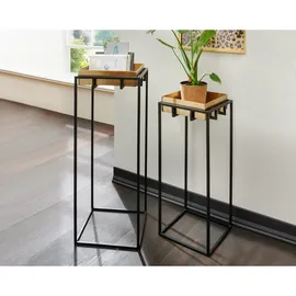 Faktorei Deko-Säule Liz 2-er Set, natur/schwarz