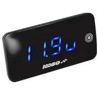 Koso Slim Line New Generation Voltmeter + Thermometer Blau