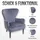 MCW Lounge-Sessel MCW-K37 Samt 280 g/m2 75 x 80 x 80 cm Grau