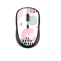 Trust Yvi Kabellose Maus - Pink Circles