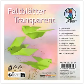 Ursus Transparentpapier 14 x 14 cm 100 Blatt hellgrün