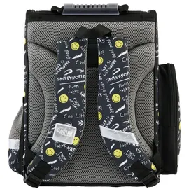 Goldkids 4er-Set Schulranzen Emoji Motiv Schwarz/Bunt