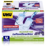 UHU Luftentfeuchter Nachfüll-Tab Lavendel 2x450g Feuchtigkeitsmagnet (1er Pack) - Grün