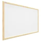 ALLboards Weiß Pinnwand mit Holz Rahmen 90x60cm Korktafel Korkwand Pinnwand Kork