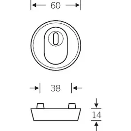 FSB Schutzrosette rund Edelstahl matt 73 7393