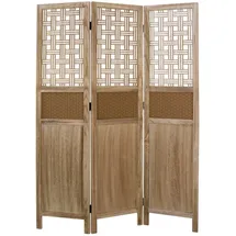 Homestyle4u Paravent Braun Holz
