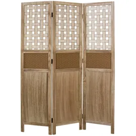 Homestyle4u Paravent Braun Holz