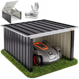 Gardebruk Mähroboter-Garage Pultdach Metall 89x90x54cm